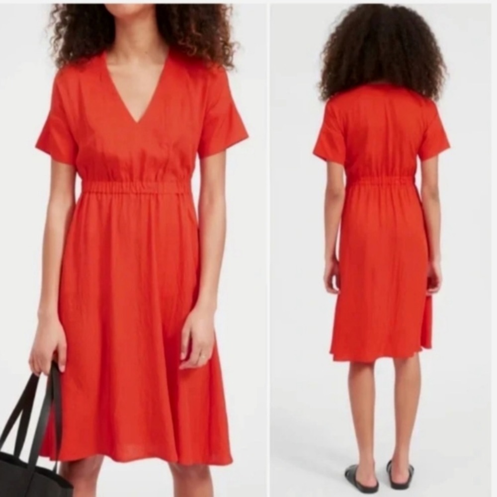 Everlane Japanese GoWeave Red Midi Dress